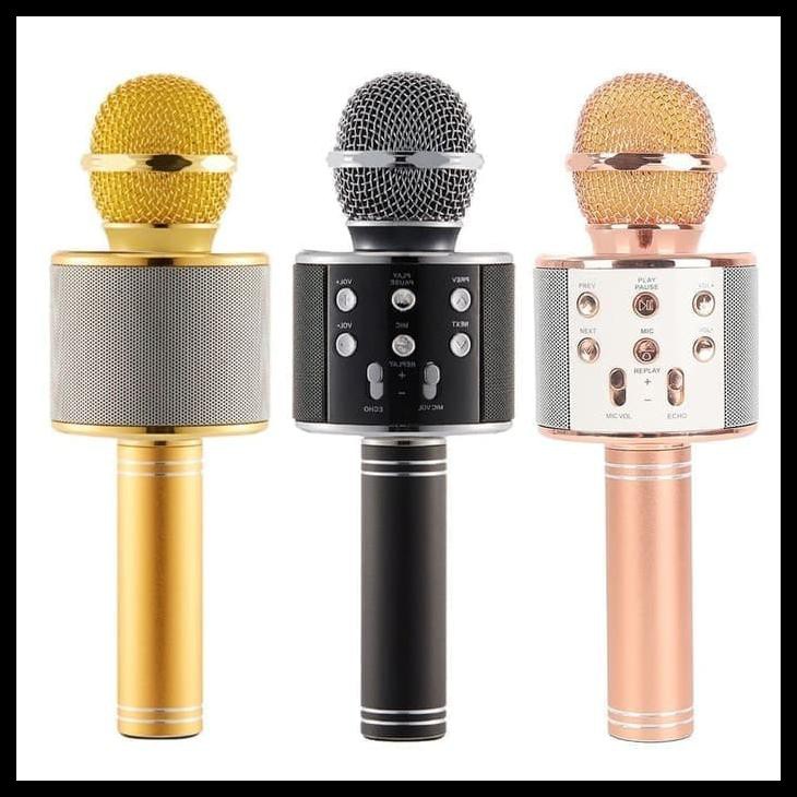 Kualitas Terbaik Mic Bluetooth Mikrofon Wireless Portable Ws858