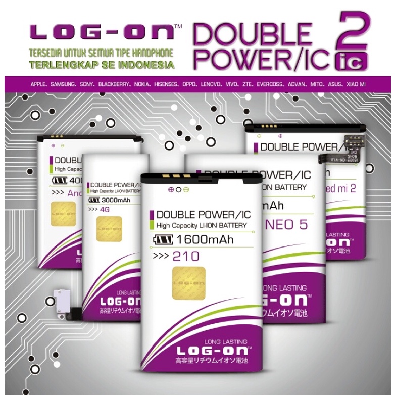 PROMO BATERAI LOGON S4 LITE ORIGINAL IC DOUBLE POWER