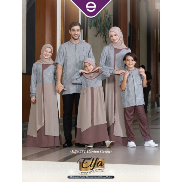 Sarimbit Terbaru Ethica Elfa 251 Canton Green, Kagumi 248, Kahfi 223, Kagumi Kids 116, Kahfi Kids 16