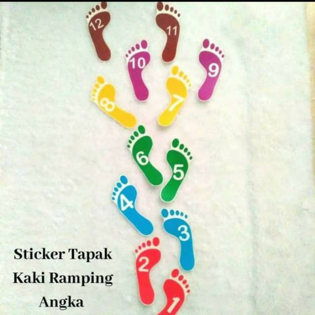 Jual Stiker Sticker Tapak Kaki Angka Shopee Indonesia