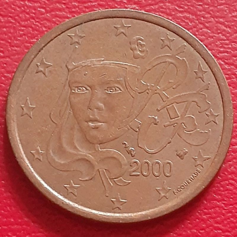 Uang Koin Kuno Luar 5 Euro Cent Perancis