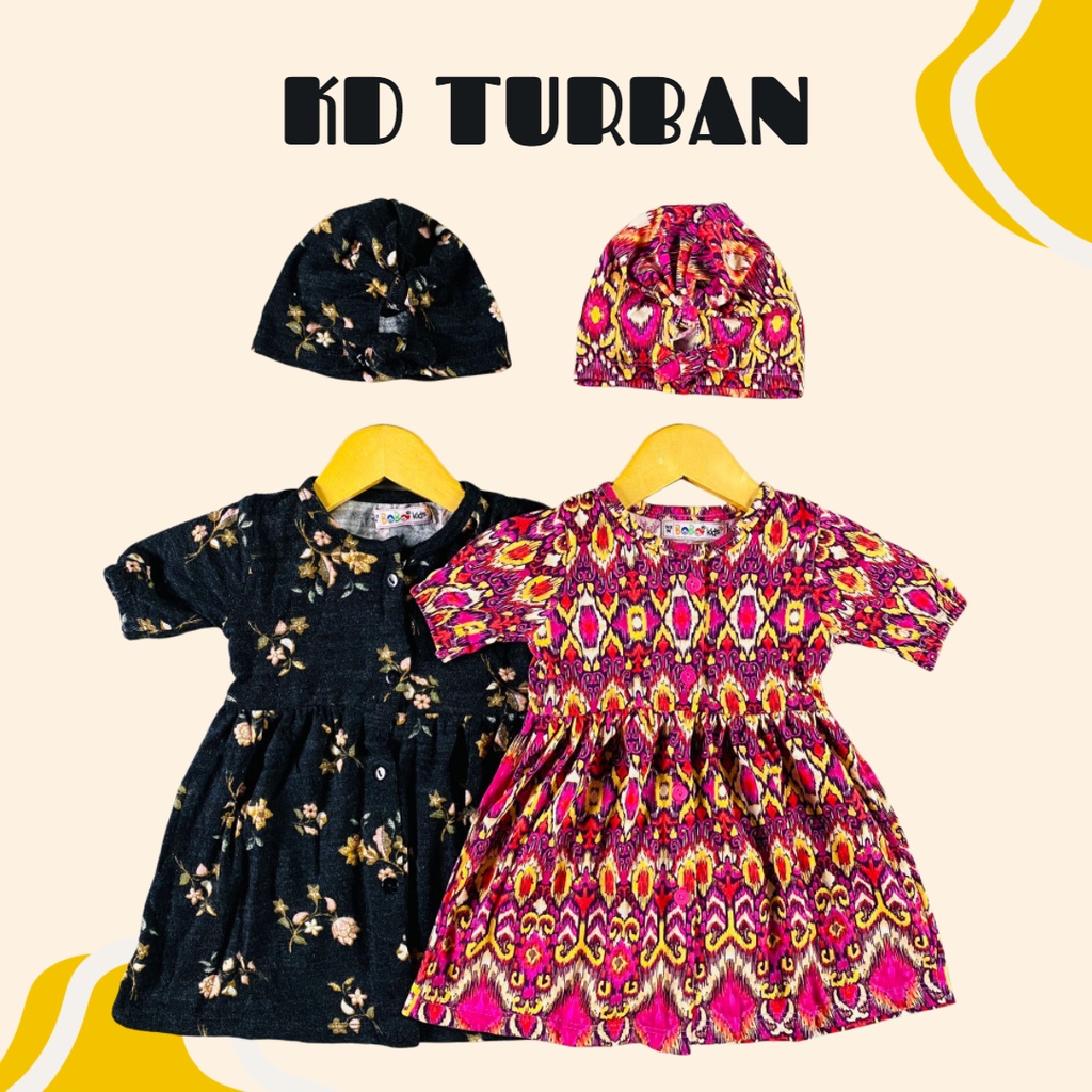 3-18BLN DRESS BAYI KD FREE TURBAN by Bobo Kids