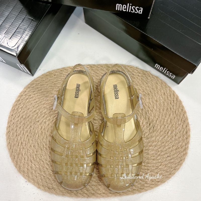 Sepatu Melissa possesion gold/sepatu jelly melissa/melissa gold/sepatu sandal melissa