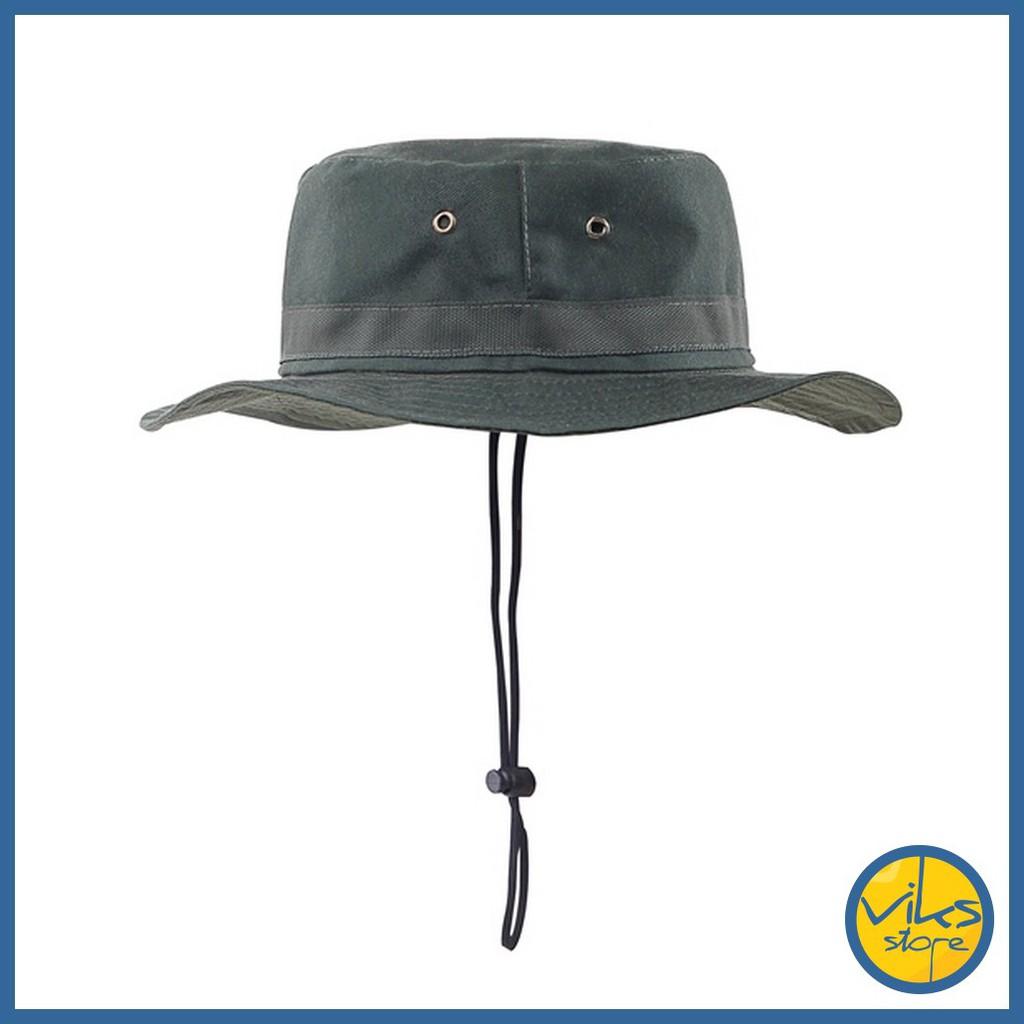 Topi Rimba Bucket Hat Safari Mancing Pancing Adventure Hutan Hiking Naik Gunung Hutan Lokal Original