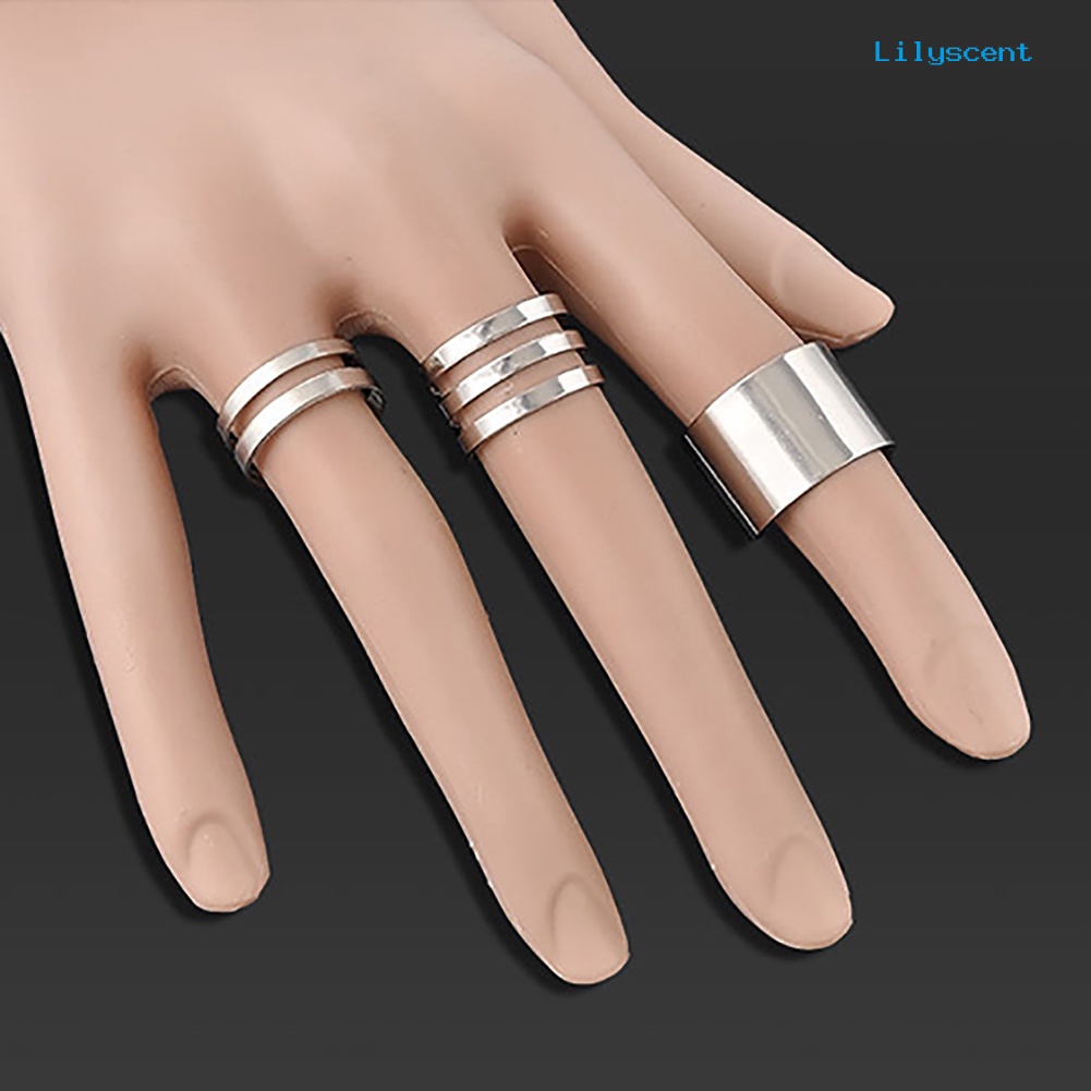 3pcs / Set Cincin Knuckle Midi Model Terbuka Untuk Hadiah Natal Charms