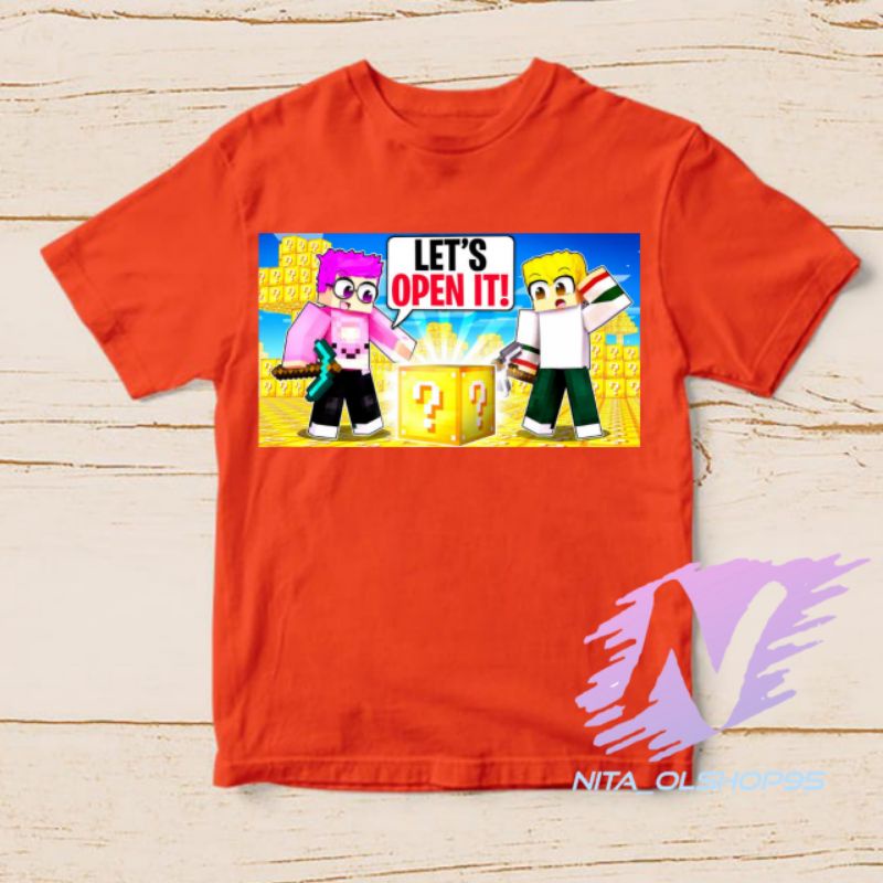 baju kaos anak roblox minicraft lankybox minicraft