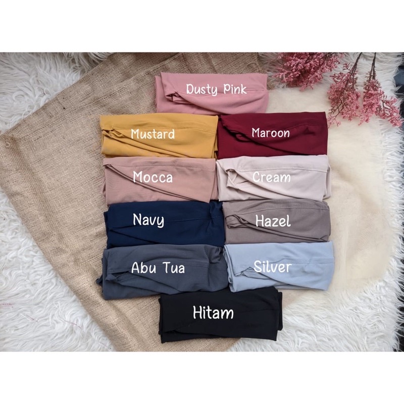 Jilbab Instan Malay Jersey Bergo Kayla Hijab Nazwa sporty olahraga