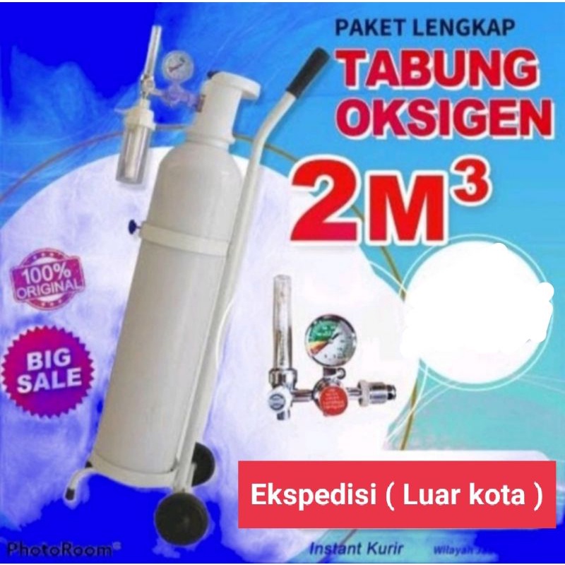 Jual Tabung Oksigen 2m3 Lenkap Siap Pakai Tabung Oxygen Komplit Tabung Oksigen 2m3 Set Medis 