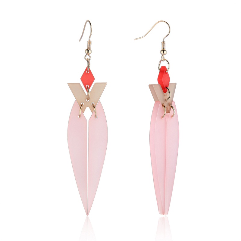 SIY  1Pair Acrylic Candy Color Leaf Long Drop Dangle Earrings Women Statement Jewelry