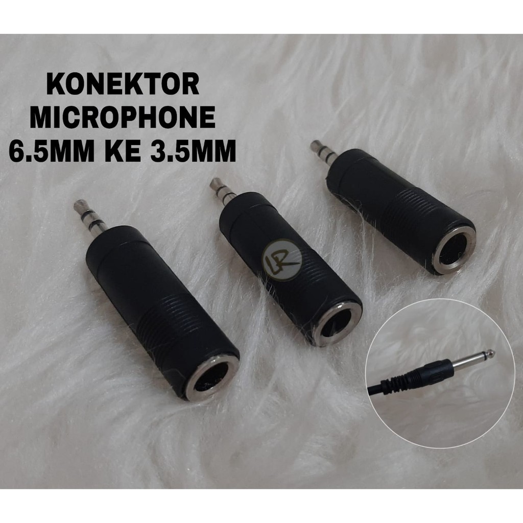 KONEKTOR CONVERTER MICROPHONE 6.5mm ke 3.5mm / sambungan microphone