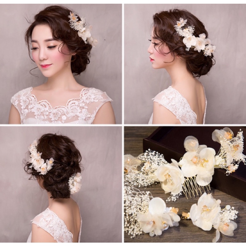 Headpiece mahkota 【16】bunga bunga cantik