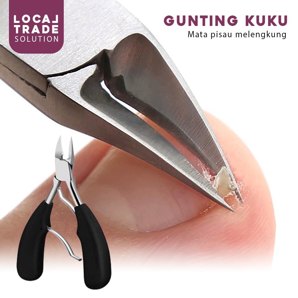 Gunting Kuku Miring Anti Cantengan Jempol Kaki Toe Nail Clipper Foot Care Pemotong Kuku Kaki Model Miring