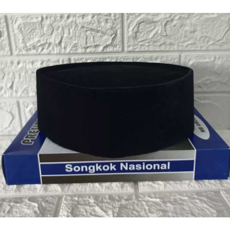 SONGKOK HITAM / SONGKOK NASIONAL / PECI KOPIAH HITAM POLOS AC