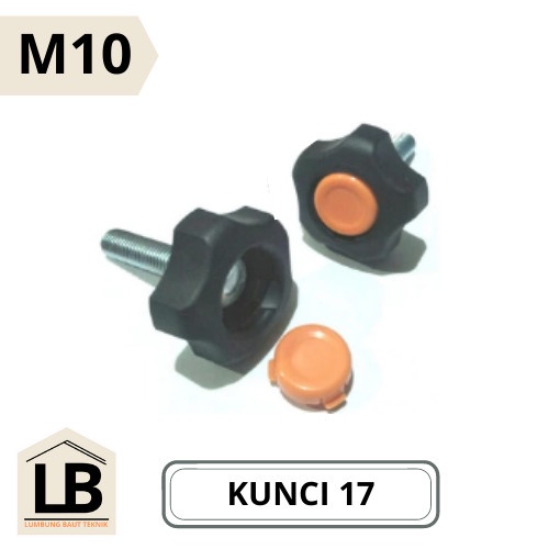 BAUT KNOB STAR M10 - KNOB STAR KUNCI 17 - KNOP STAR - BAUT KNOP