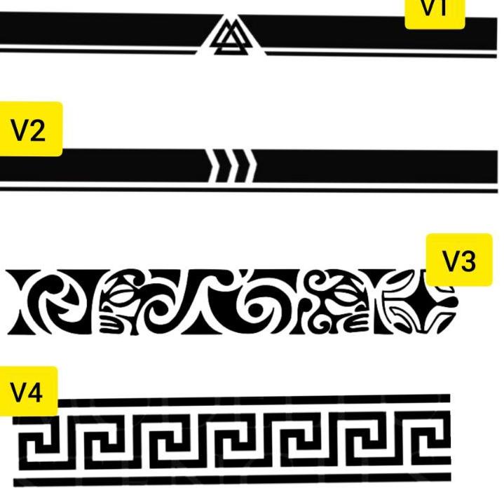 Langsung Beliii.. Tato Temporer/Stiker Tato Minimalis - V - Tato tribal gelang tato gelang kaki dan 