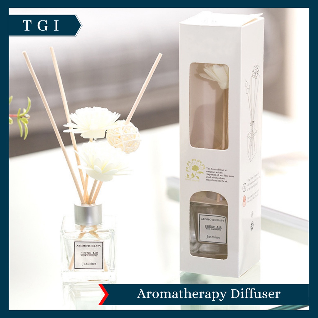 TGI - REED DIFFUSER AROMATHERAPY BUNGA DIFUSER AROMA PENGHARUM RUANGAN PEWANGI OIL ESSENTIAL l REED DIFUSER