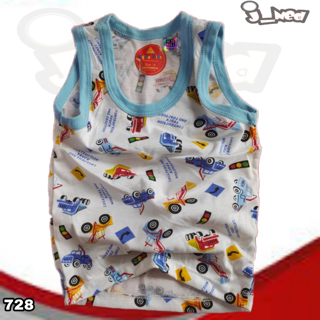 J728  SINGLET ANAK MOTIF TRUCK KAOS ANAK AGREE ART SM 056