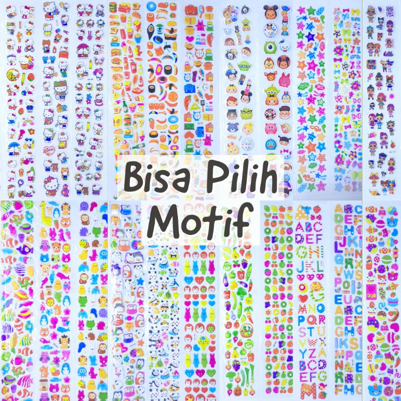 Sticker timbul Stiker Anak Panjang 3d