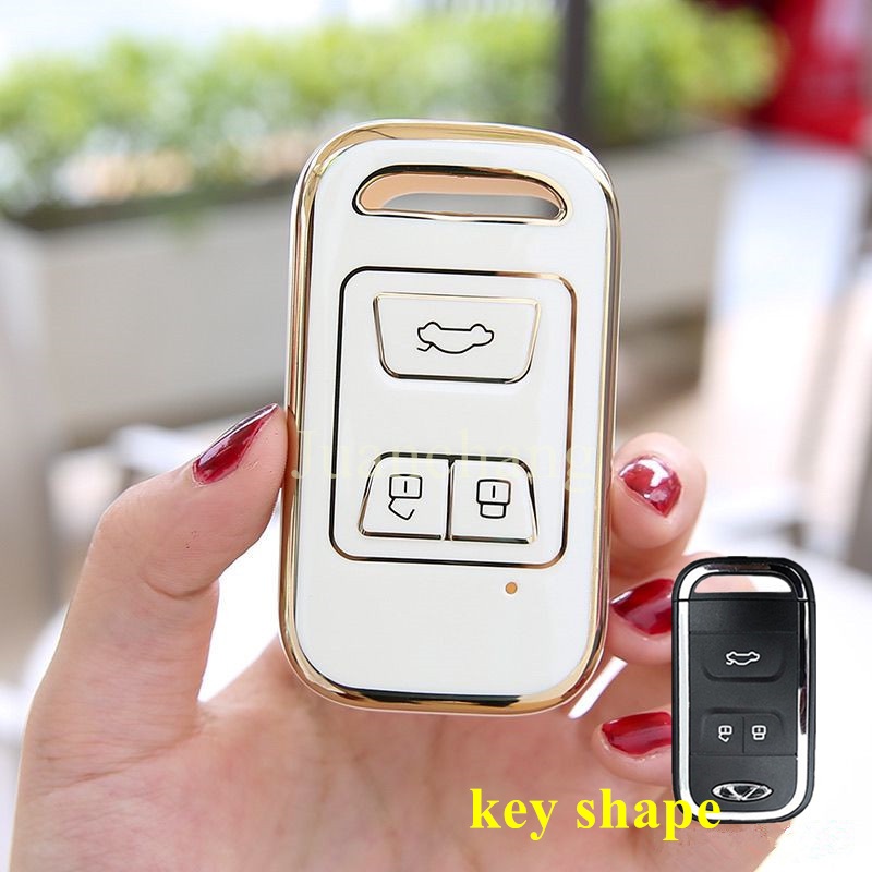 Casing Kunci Mobil 3 Tombol Bahan TPU Untuk Chery Arrizo Tiggo 3 5X 4 8 Glx 7 2019 2020