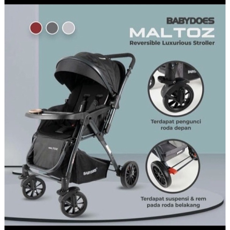 Stroller BabyDoes Maltoz Maroon