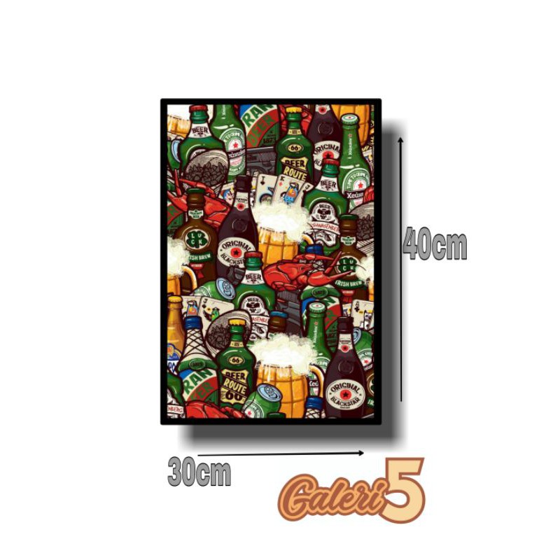 Hiasan Dinding/WallDekor Cafe Poster kayu Mdf