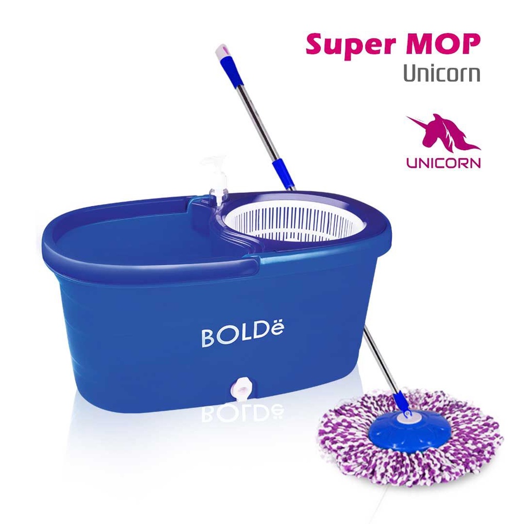 Alat Pel Bolde Super Mop M 788 X + Botol Pewangi Alat Pel Putar Alat Pel Putar Bolde Mop Unicorn