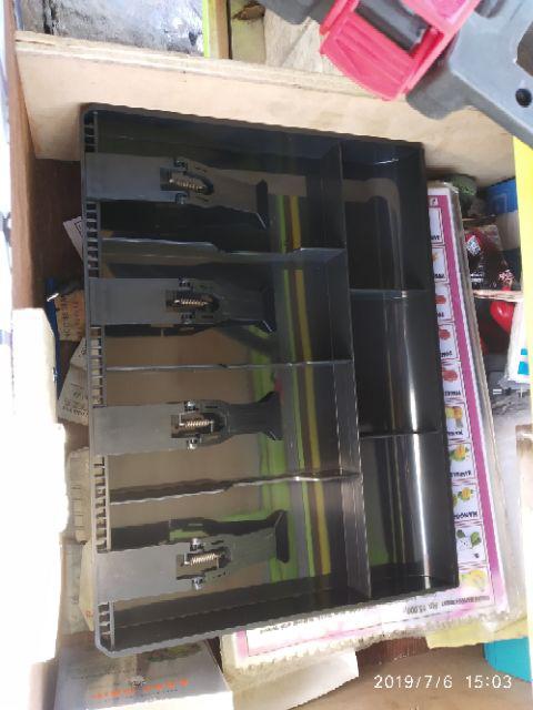 ✨tersedia✨ Money Cash Register Insert Tray Replacement 4 Bills 3 Coins Money Storage Box