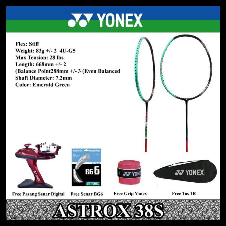 ORI RAKET BADMINTON YONEX ASTROX 38S 38 S KEVIN ORIGINAL