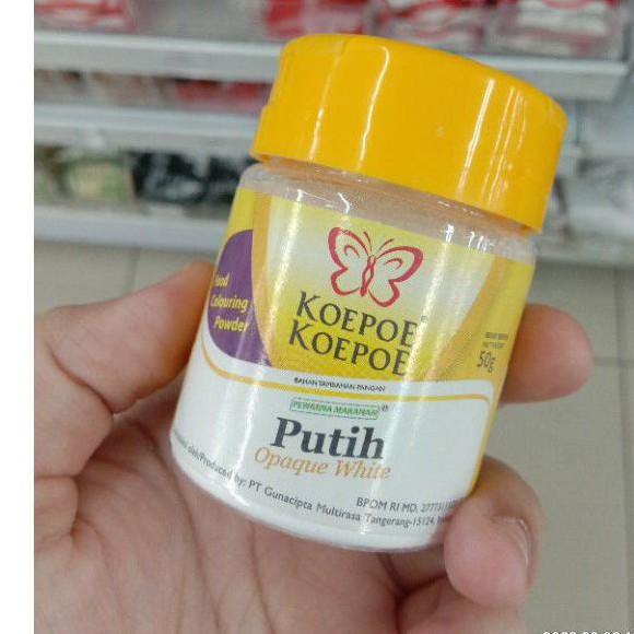 Jual Opaque White cap koepoe koepoe / Food Coloring Powder Indonesia|Shopee  Indonesia
