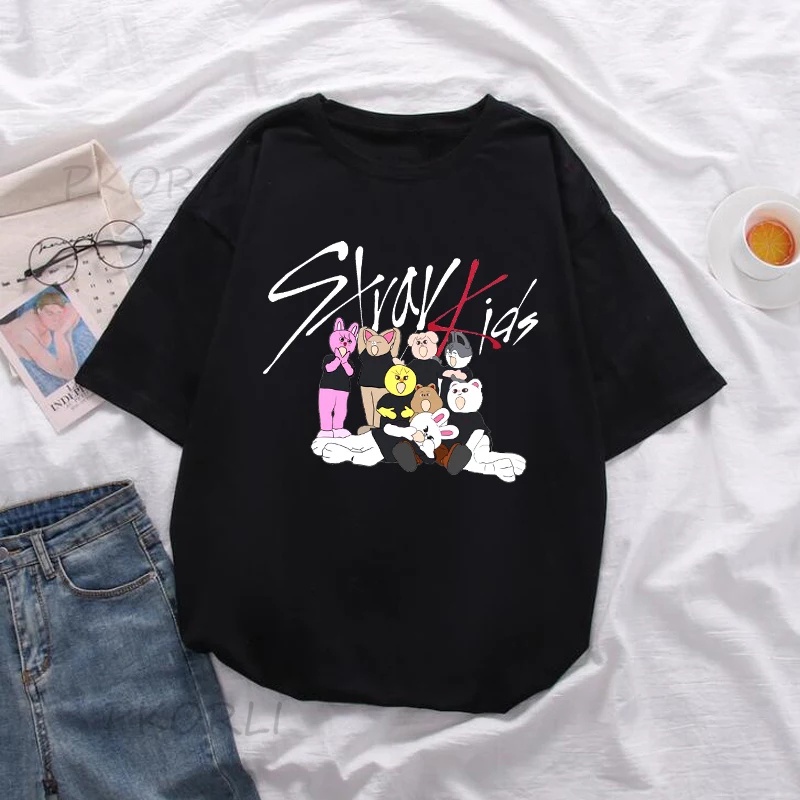 Kaos Skz Skzoo University KPop Stray Kids Straykids Oversize T shirt Stray Kids Pria Ori Kaos Stray 