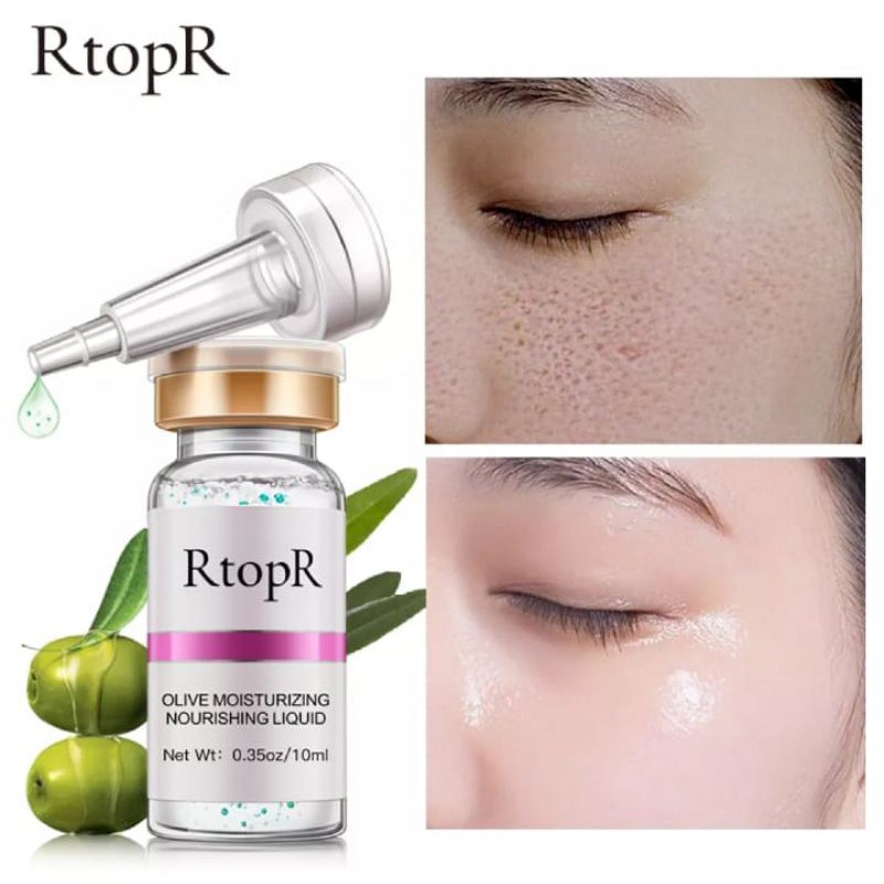 RTOPR olive moisturizing nourishing liquid serum glowing penghilang flek jerawat ampuh pengecil pori-pori pelembab pemutih ampuh import BPOM HALAL RTOPR Original untuk semua jenis kulit