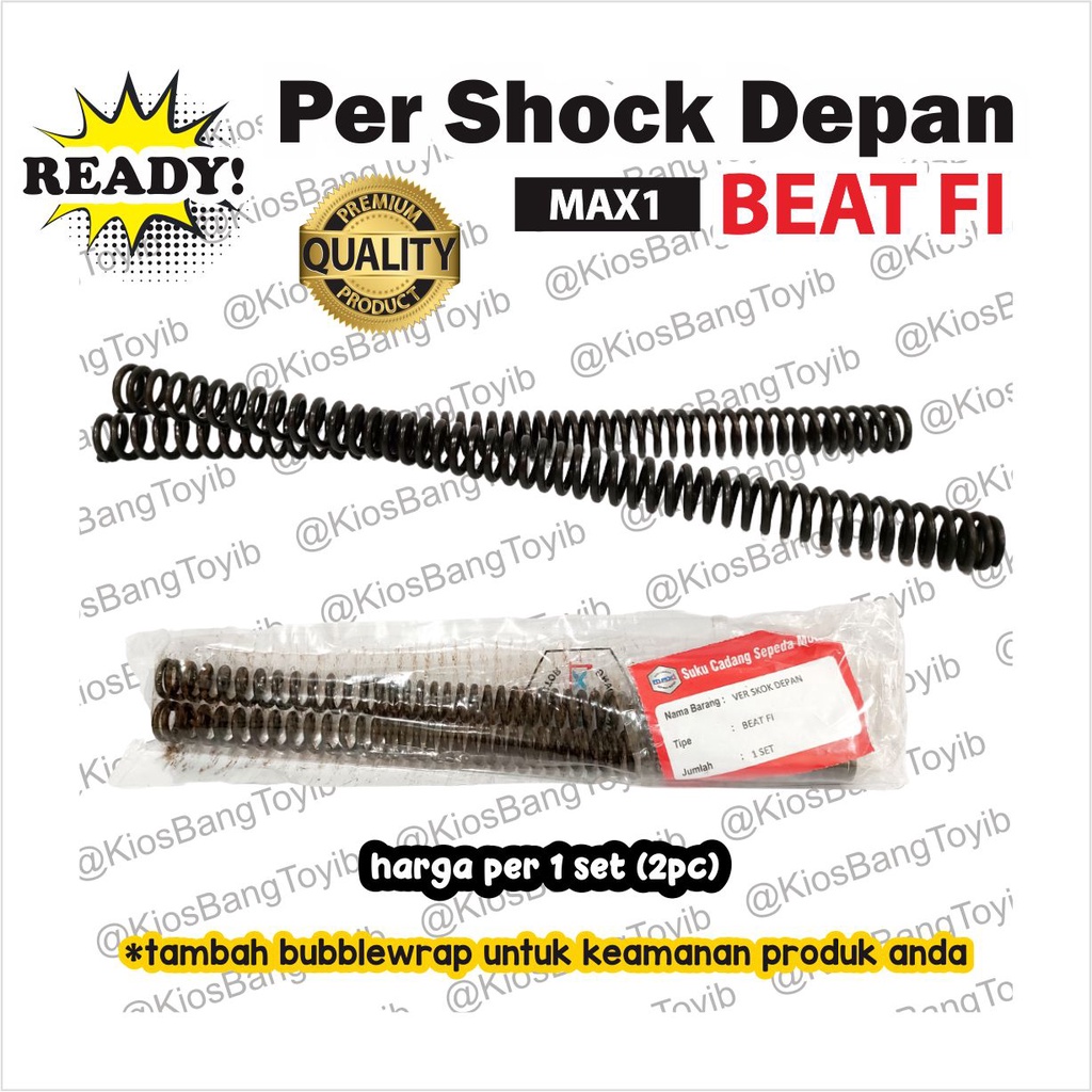 (2pc) Per Ver Shock Skok Depan Honda Beat FI (MAX1) Panjang 28.5cm