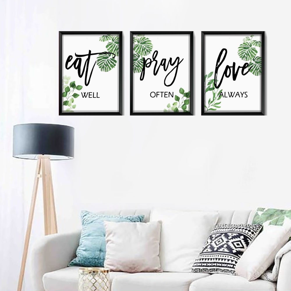 Hiasan Dinding Dapur Wall Decor Kitchen Eat Drink Love Modern Minimalis