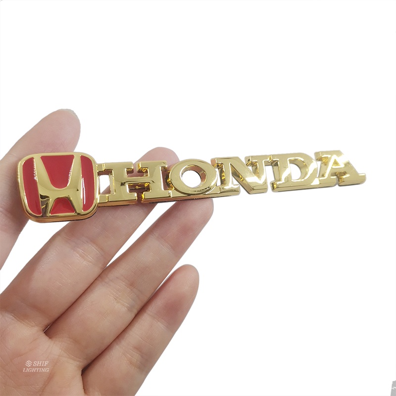 1pc Stiker Emblem Logo HONDA Bahan Metal Untuk Dekorasi Bagasi Belakang Mobil HONDA