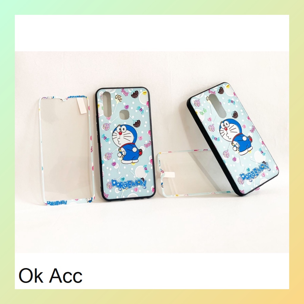 BARU CASE BONUS TG Kaca case Casing Senada motif karakter Oppo A31/Neo 5 A3S/C1 A5S/A7/A12/A11K/Realme 2 pro/U1/U2 5/5i/5S/C3 7i/C17 C11 C12 C15 Samsug J2 Prime Vivo Y11/Y12/Y15/Y17 Y30/Y30i/Y50 Y91C Xiaomi Redmi 8A 9/Prime 9C Note 9 pro HCTG 30