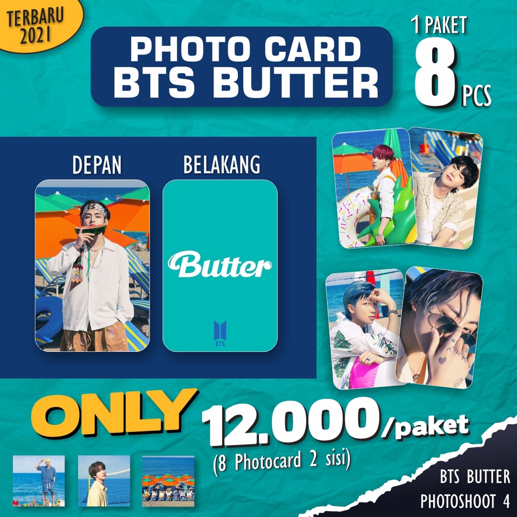 Photocard BTS Butter [8pcs] Paket Foto card Album BTS Butter 2021