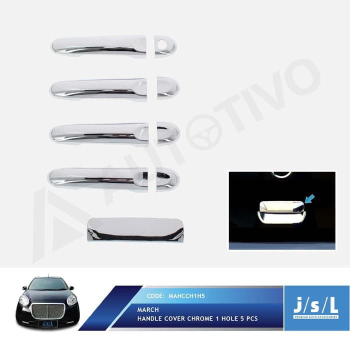 Aksesoris Variasi Tambahan  Nissan March Handle Cover Chrome 1 Hole JSL/Aksesoris Eksterior March