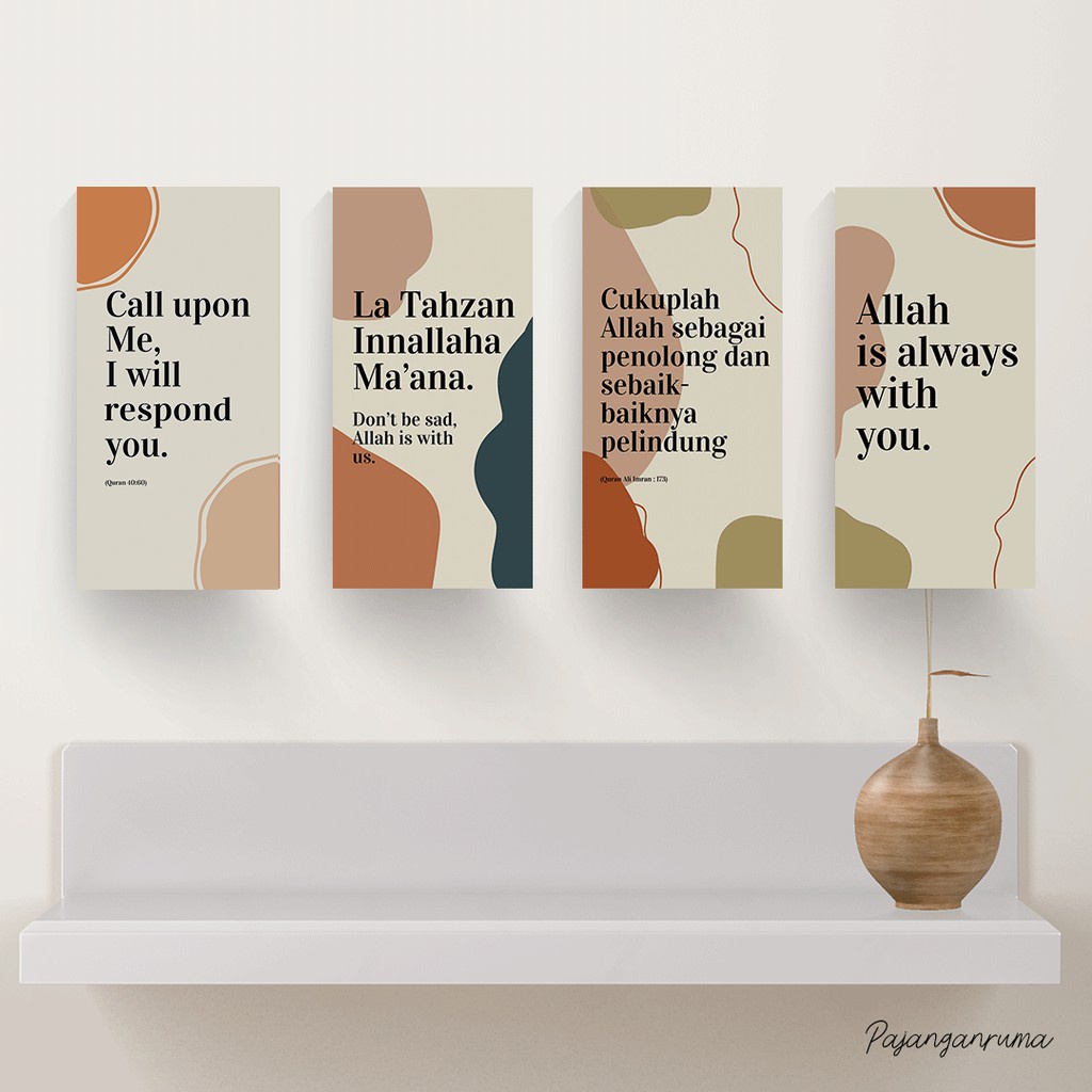 Pajangan Rumah Hiasan Dinding Islami Dekorasi Kamar Walldecor Motivasi Quotes Islami