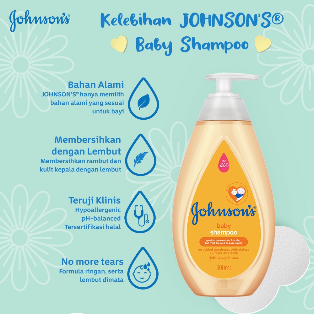 JOHNSON'S Gold Baby Shampoo - Shampo Bayi Refill 500ml