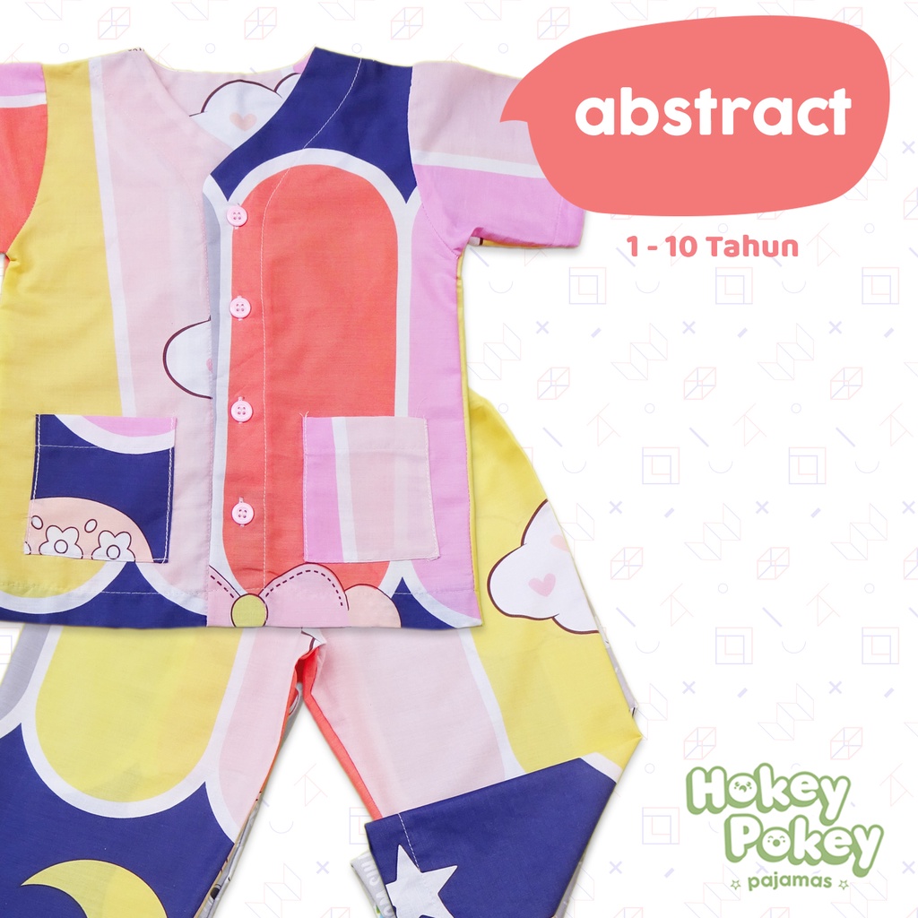 Setelan Baju Tidur Anak / Piyama Anak Motif abstract