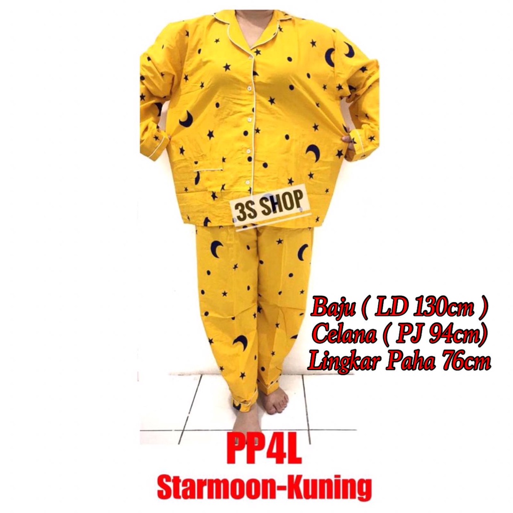 BAJU TIDUR LD 130 CM DEWASA PIYAMA PP SUPER JUMBO/BESAR KATUN JEPANG STARMOON