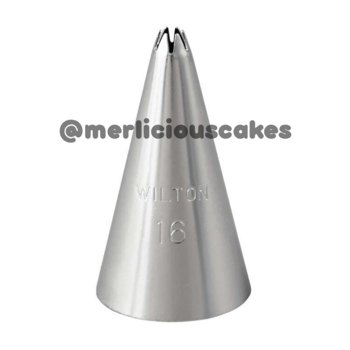 

Jualan Wilton Open Star Tip Spuit No 16 Piping Tip Original Berkualitas