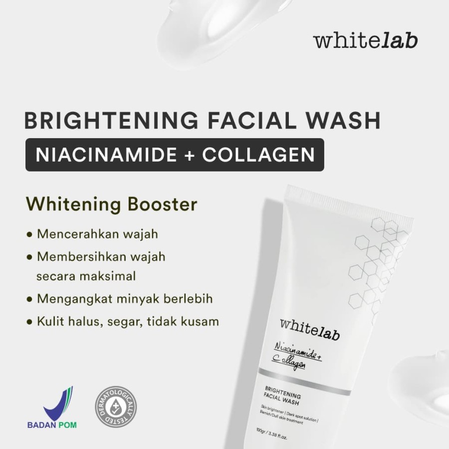 WHITELAB Brightening Acne Care pH-Balanced Facial Face Wash Cleanser - Sabun Cuci Pembersih Pencerah Perawatan Wajah Muka