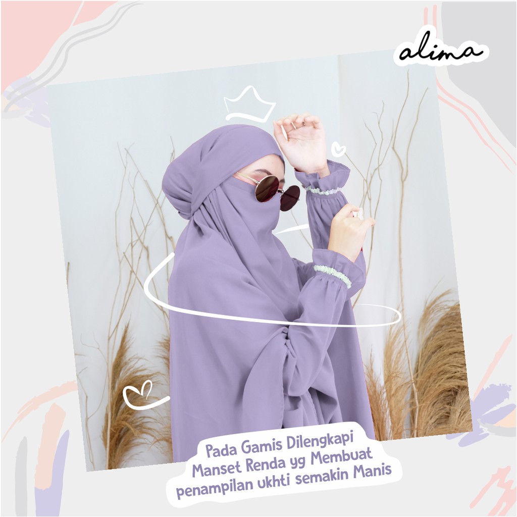 Gamis Set French Khimar Cadar Menyatu Anti Gerah Shakha Set