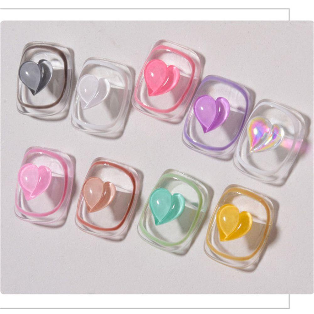 Suyo Nail Art Payet Hiasan Kuku Manikur Dekorasi 3D Peach Kristal Mewah