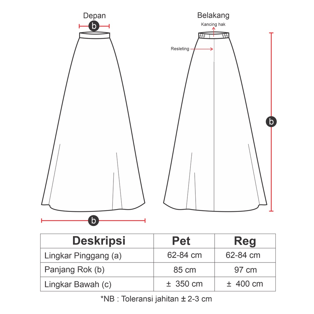 Circle Skirt by Rokgaliya | Rok A line | Rok Flare | Rok Lebar