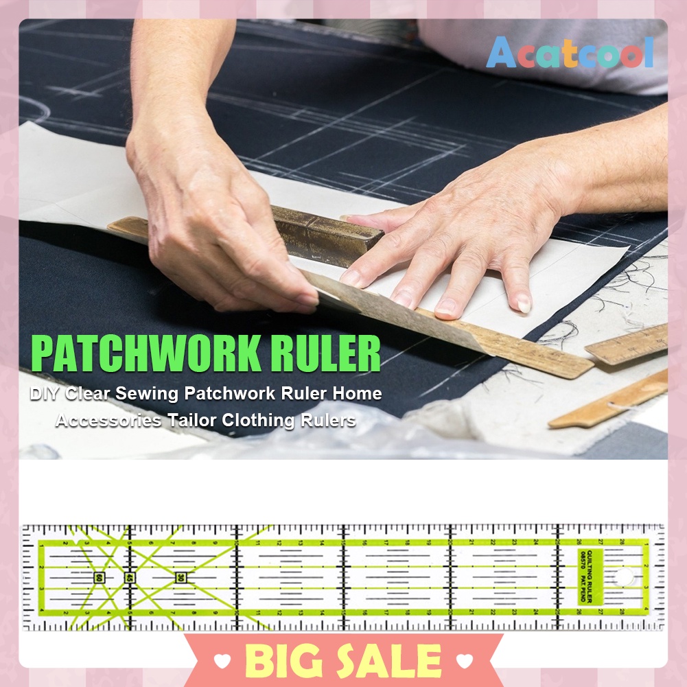 Acrylic Patchwork Ruler Double Color Quilting DIY Sewing Drawing Tools