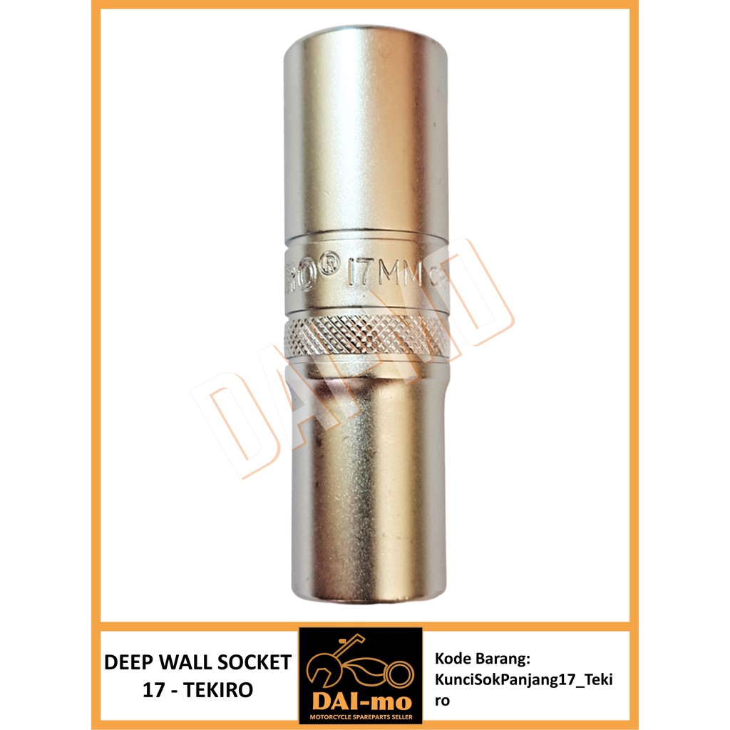 Kunci Shock Panjang 17 mm Tekiro Asli/ Kunci Sok Panjang 17mm/ Deep Wall Socket/ Kunci Shok Soket