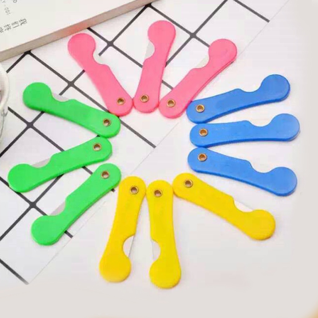 (12 Pcs) Pisau Lipat Mini / Pemes Renceng isi 12 / Cutter Mini Kecil