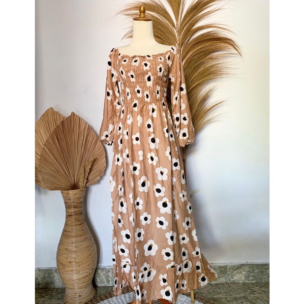 Brown lily dress